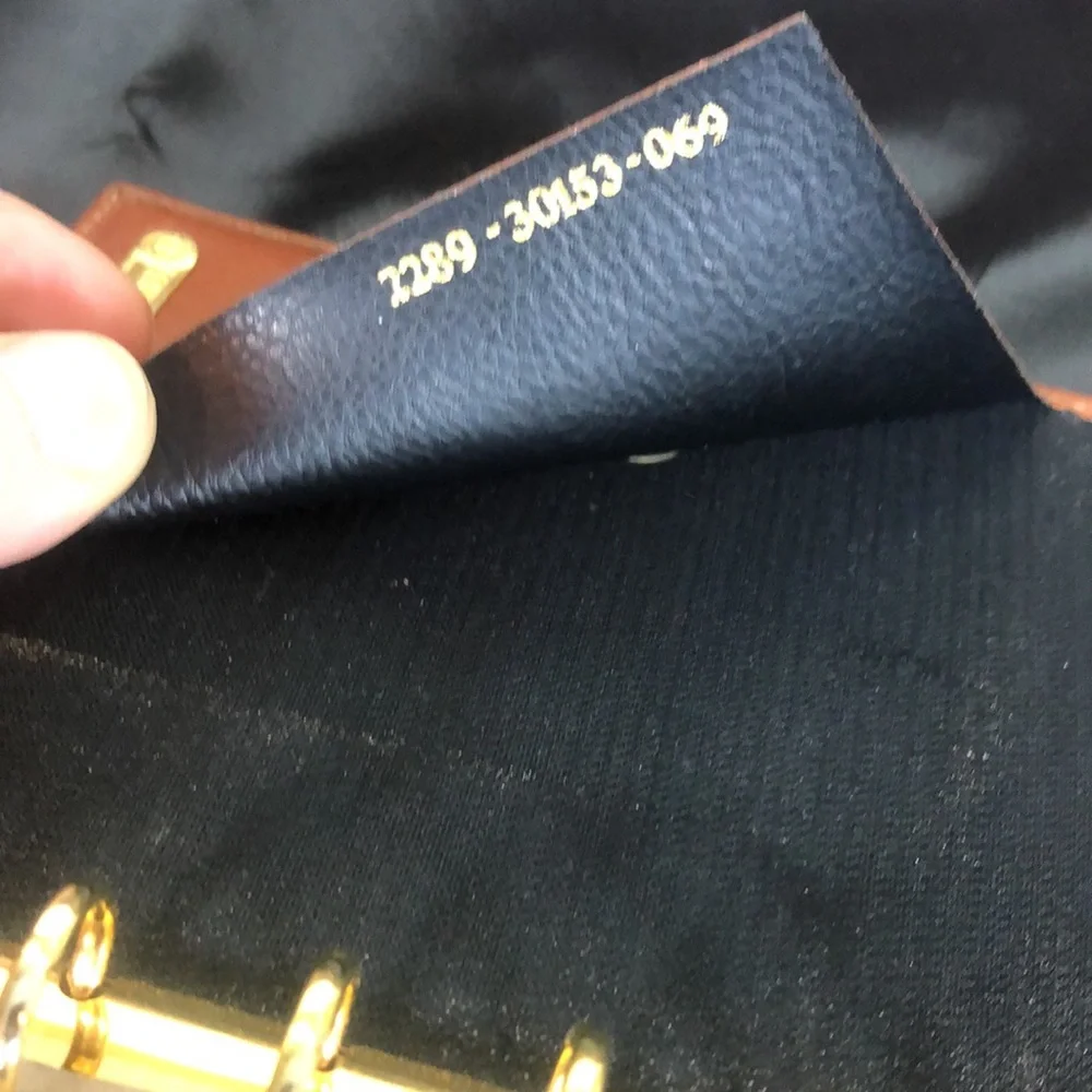 FENDI PEQUIN PECAN Striped Agenda Planner Passport Holder CC Wallet Binder MINT